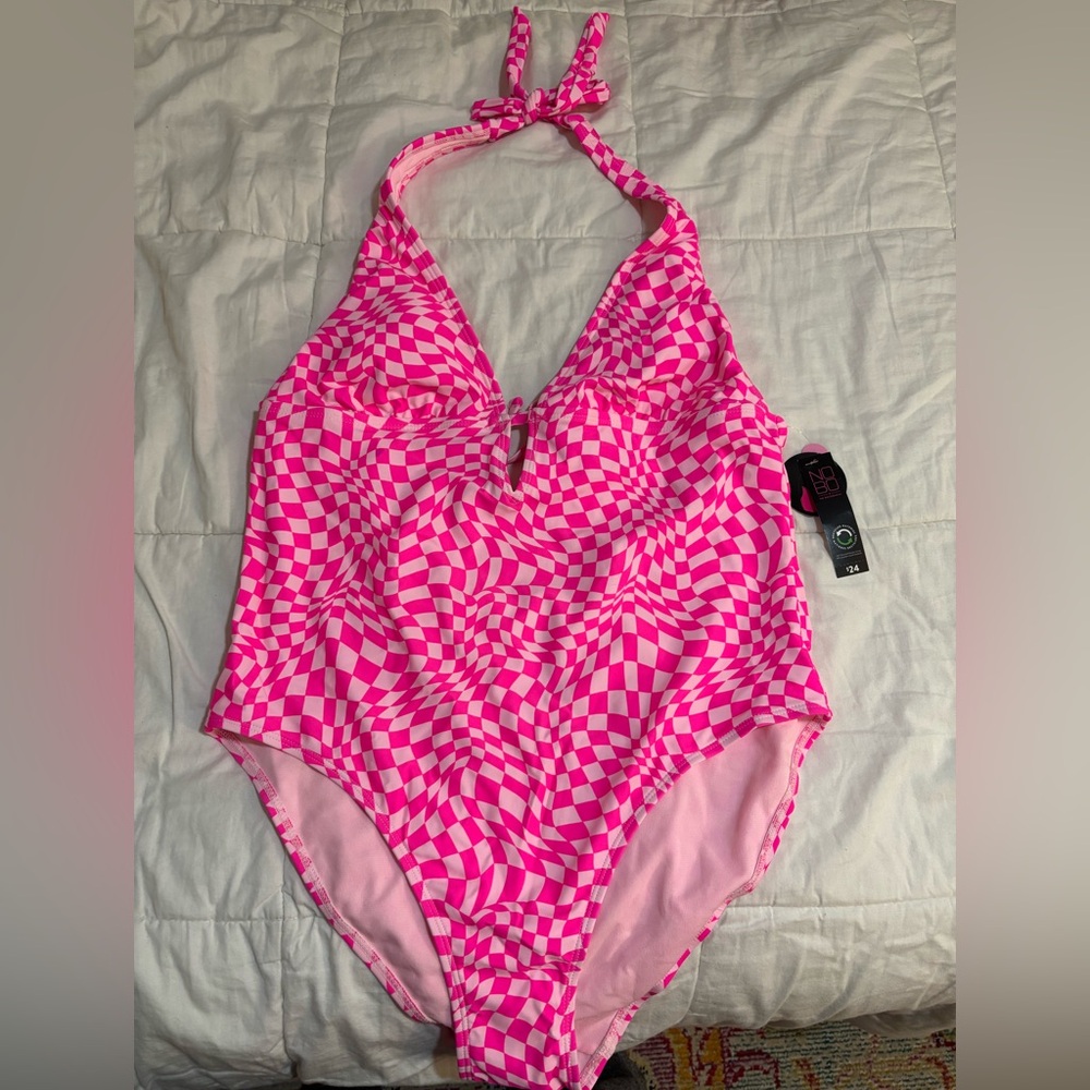 one piece halter bathing suit XL